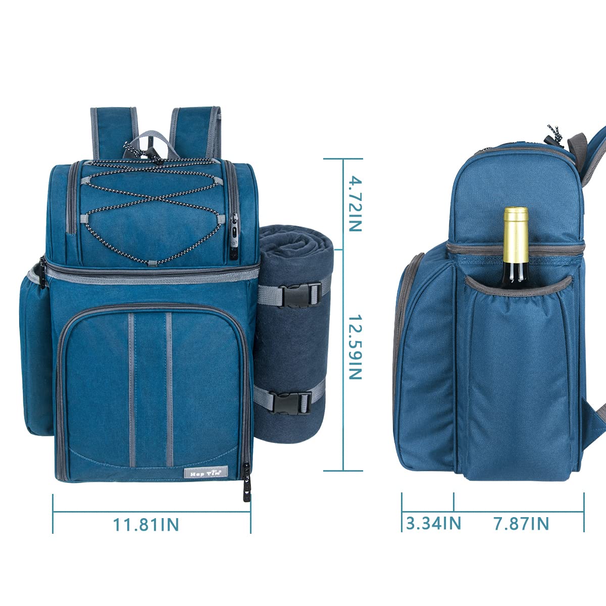 Hap Tim backpack with ergonomic design and bottle opener for convenient use.