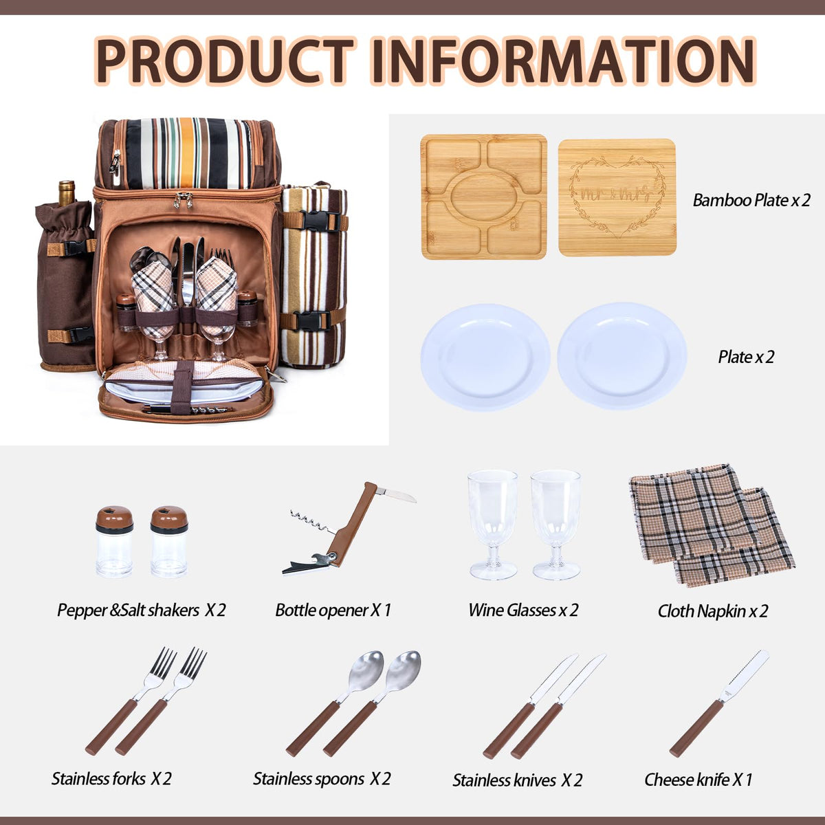 Hap Tim ergonomic picnic backpack design eases long carry.