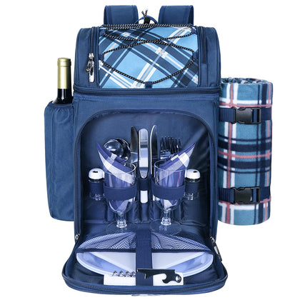 Hap Tim picnic backpack for two with organized compartments and comfy straps