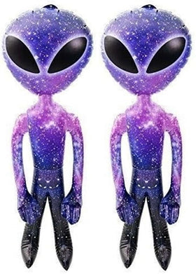 HAPPY DEALS Galaxy Space Alien Inflate stands 36 inches tall for striking party decor