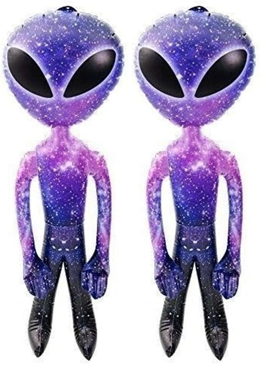HAPPY DEALS Galaxy Space Alien Inflate stands 36 inches tall for striking party decor