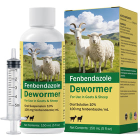 Happy Saffron Plus goat dewormer bottle pour enables easy administration
