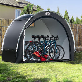 Happy Travel bike storage shed weatherproof fabric keeps bikes safe in rain