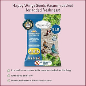 Happy Wings no-grow seeds packaging ready for garden-free feeding