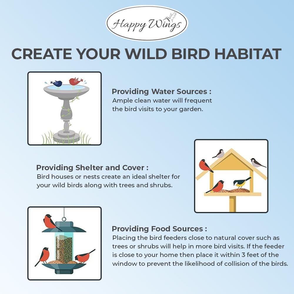 Happy Wings no-mess seeds reduce husk litter around feeders