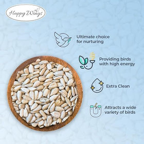 Happy Wings variety-attract birds image highlights finches and sparrows