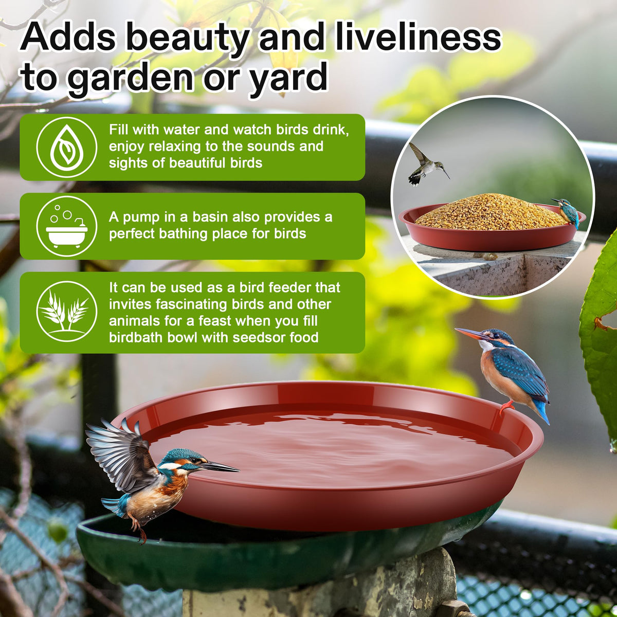 HappyAlley 3 pack bowls for versatile water or feeder setups