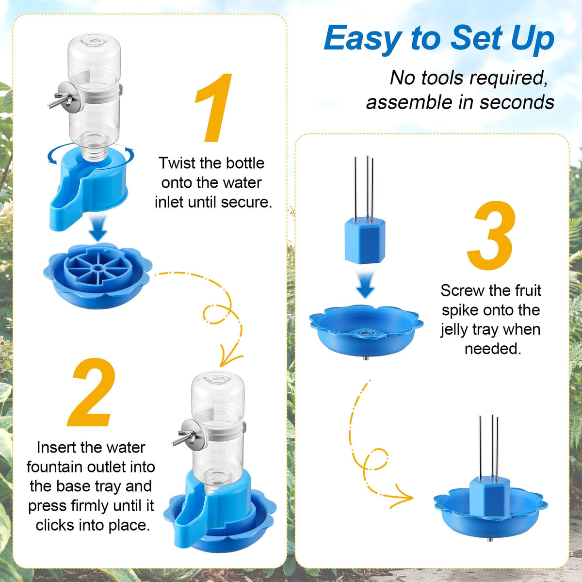 HappyAlley Detachable Fruit Spike for versatile feeder placement