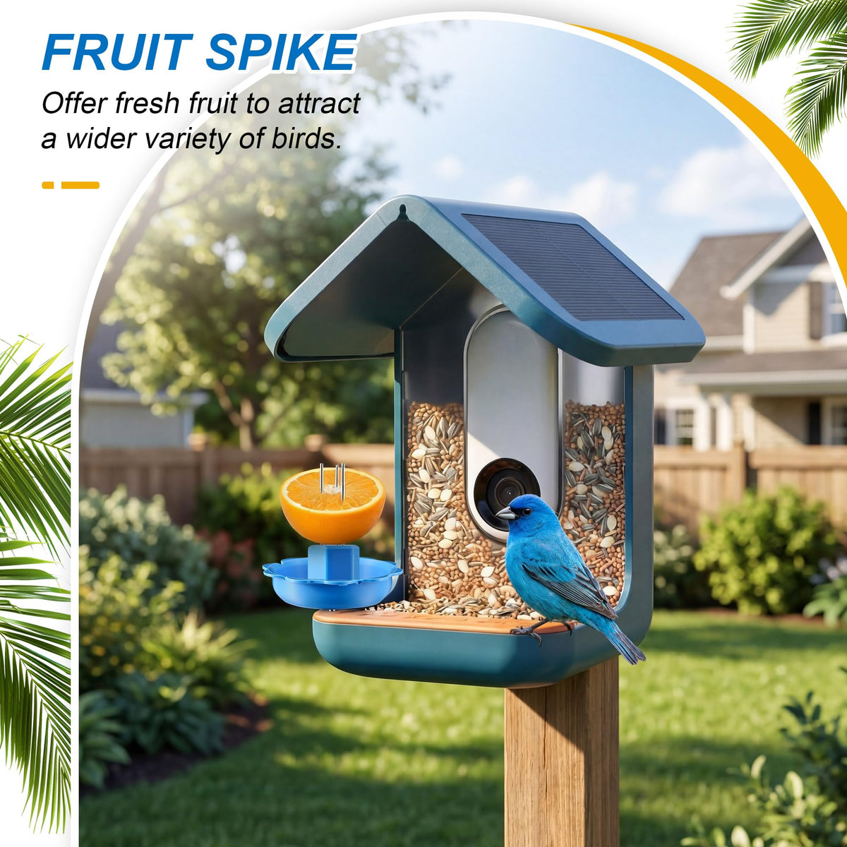 HappyAlley Easy Attach Design snaps securely to Bird Buddy feeders