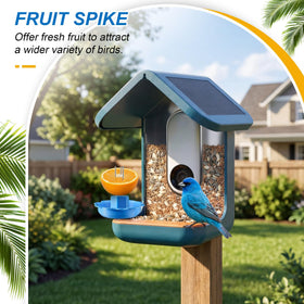 HappyAlley Easy Attach Design snaps securely to Bird Buddy feeders