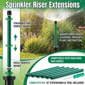 HappyAlley green riser assembly shown for durable outdoor irrigation