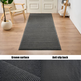 HappyBeeFlying cuttable entrance mat fits corners and irregular spaces.