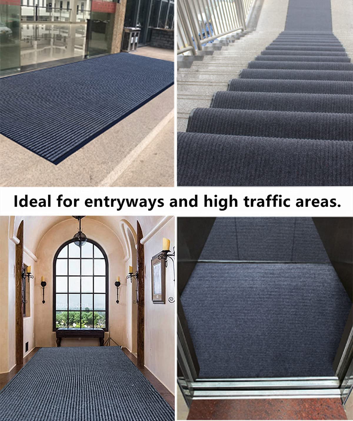 HappyBeeFlying durable rubber backing prevents slipping on floors.
