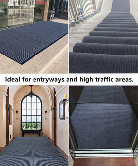 HappyBeeFlying durable rubber backing prevents slipping on floors.