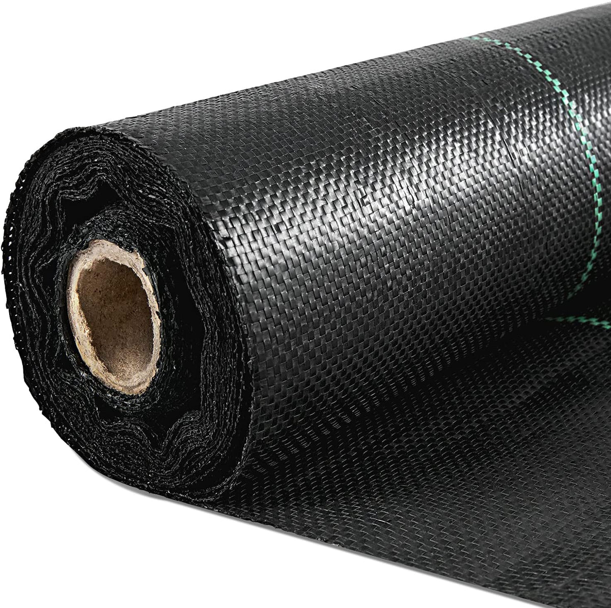 Happybuy weed barrier fabric 6ft wide suppresses weeds across large garden beds.