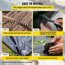 Happybuy weed mat covers large areas up to 2145 sq ft.