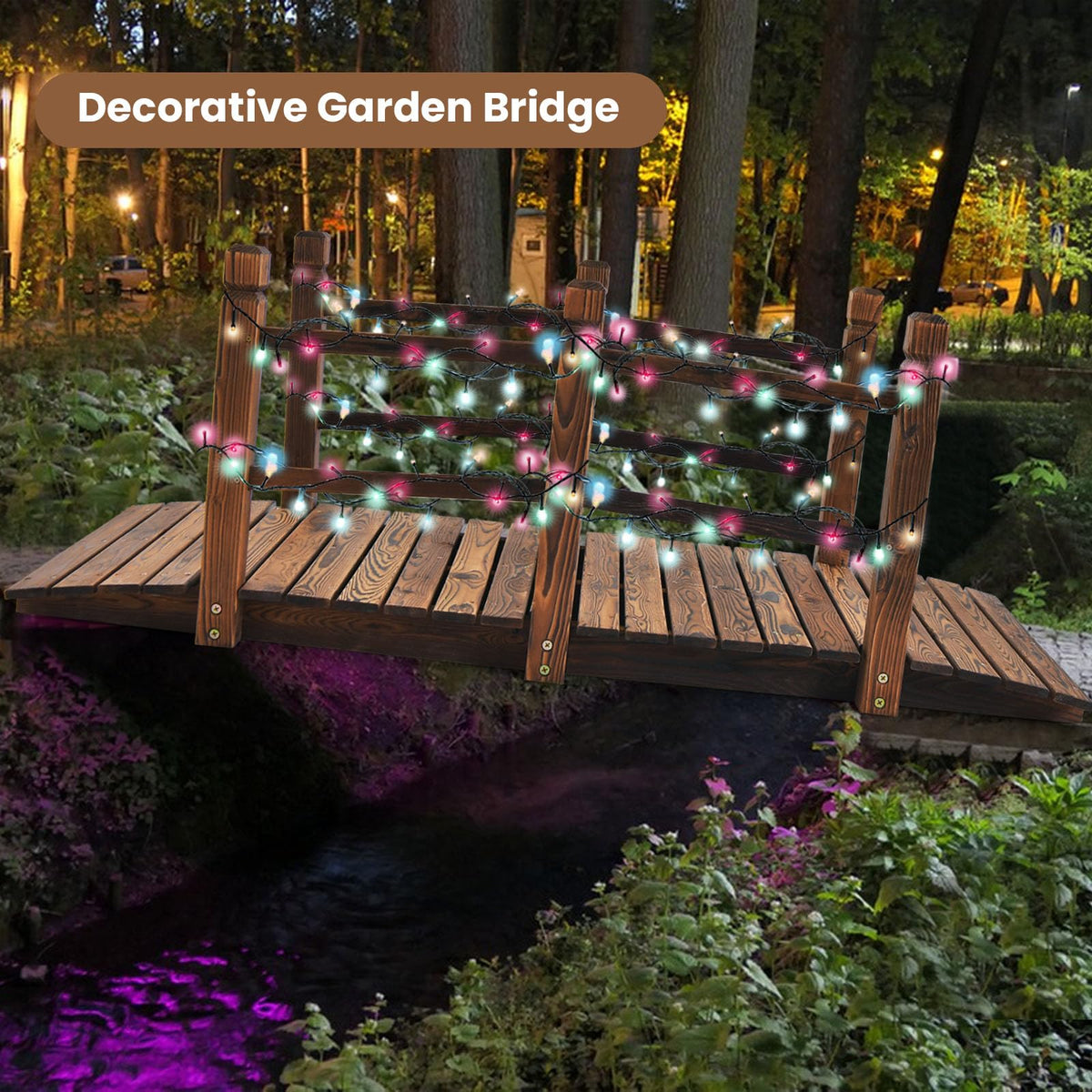 HAPPYGRILL bridge with double safety railings for secure passage