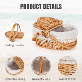 HappyPicnic basket used for flower petals at weddings.