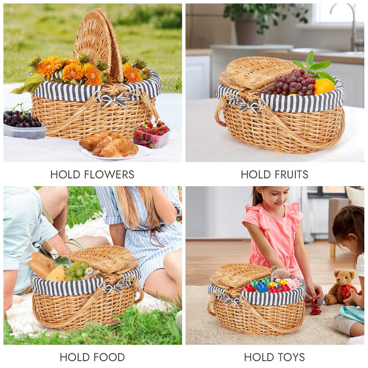 HappyPicnic garden and fruit picnic basket—ideal for gathering fresh picks and picnics.