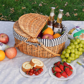 HappyPicnic multipurpose picnic basket—great for snacks, drinks, and garden picks.
