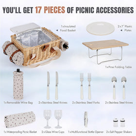 HappyPicnic waterproof blanket keeps two comfortable on damp ground.