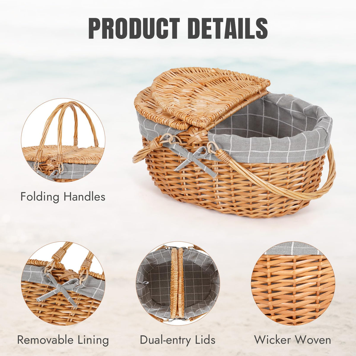HappyPicnic lid protects contents from dust during storage
