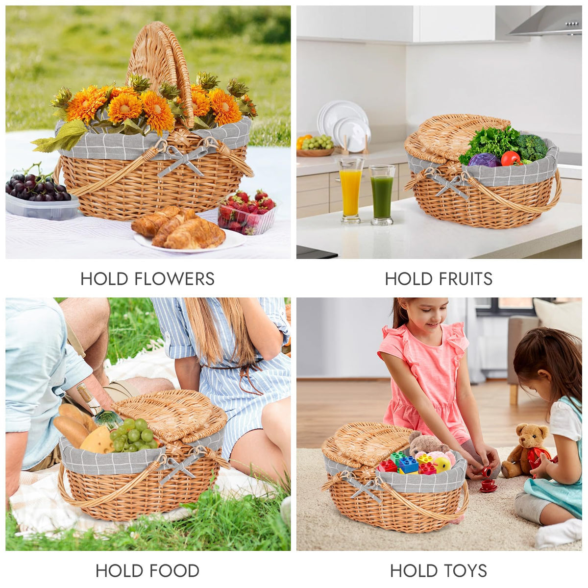 HappyPicnic lace detail adds vintage charm to the basket