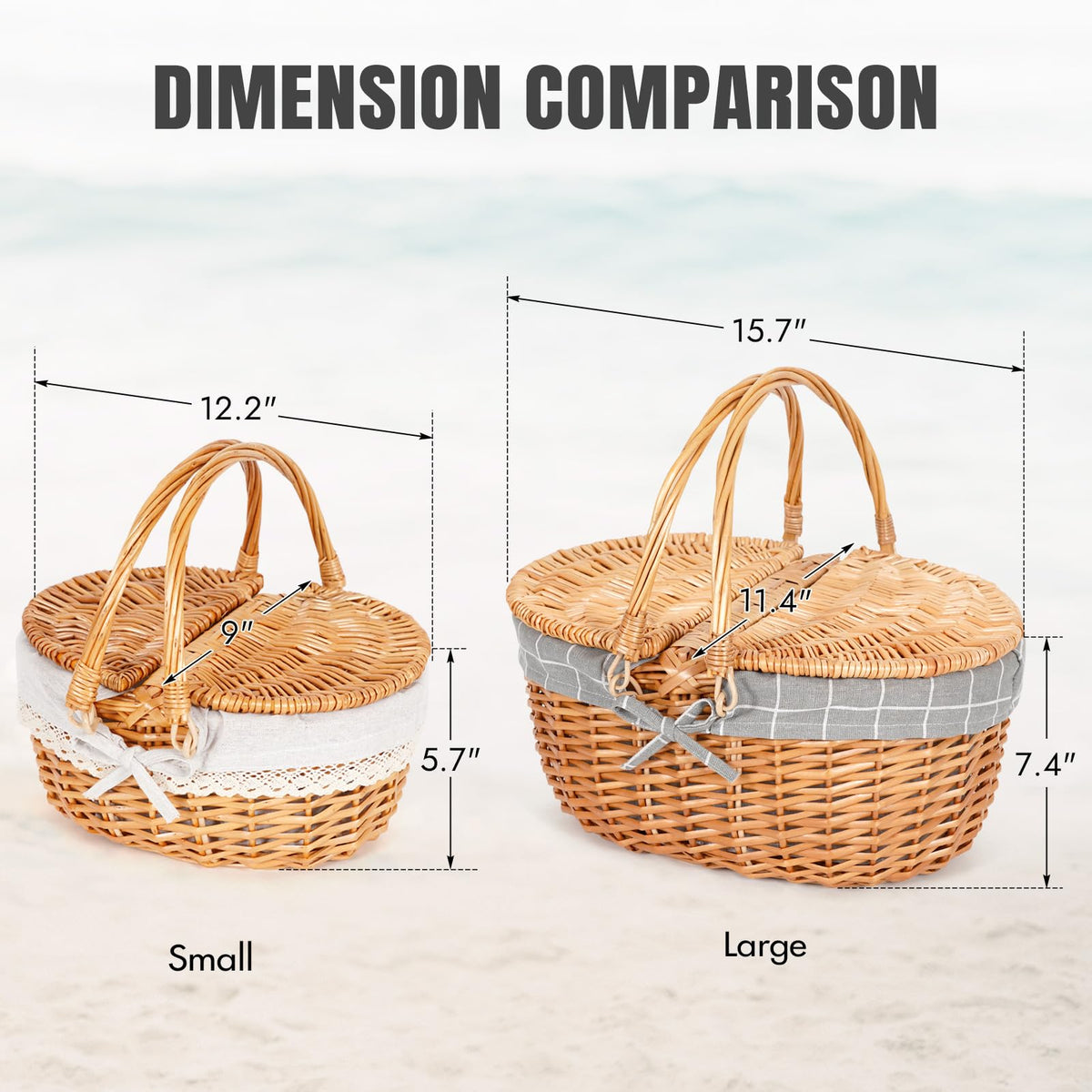 HappyPicnic multipurpose basket ready for snacks, flowers, and decor