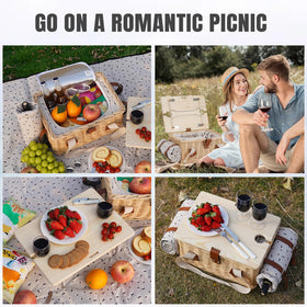 HappyPicnic clear wine glasses ready for outdoor sipping.