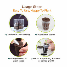Hapxalie indoor/outdoor planting with biodegradable material supports eco-conscious growers.