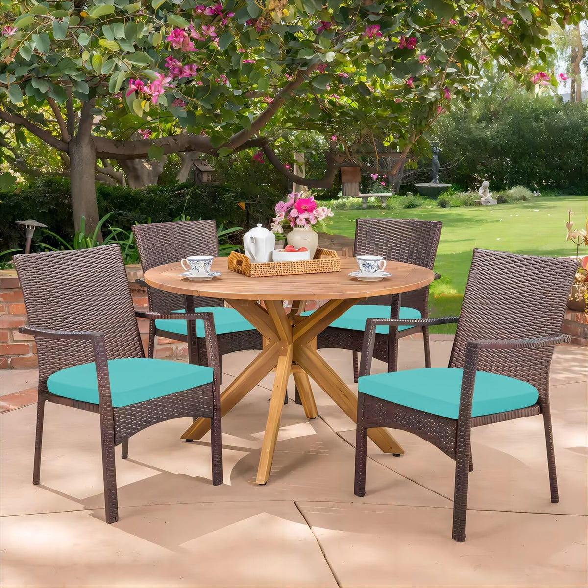 HARBOREST easy-care cushions wipe clean for quick outdoor maintenance.