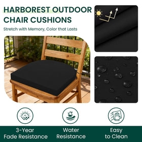 HARBOREST fabric closeup highlights polyester texture and water resistance for easy upkeep.