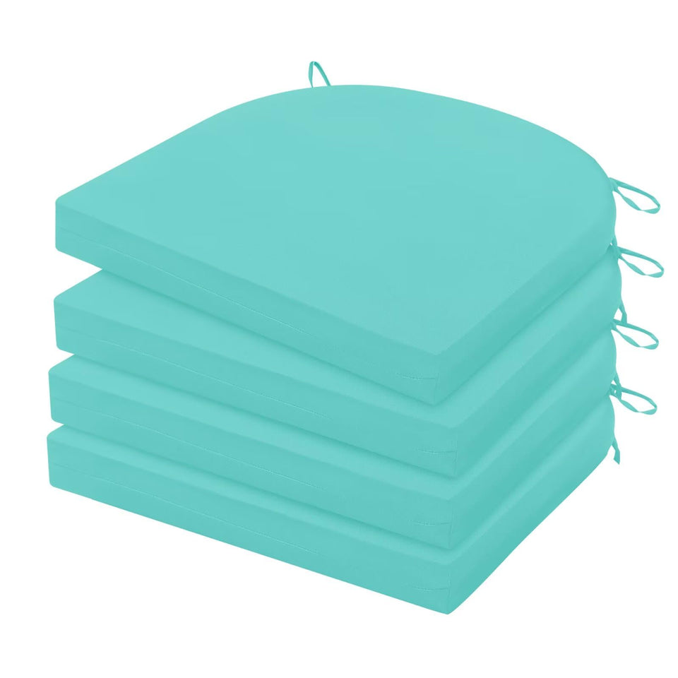 HARBOREST outdoor chair cushions teal set of four on patio chairs for comfortable seating.