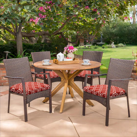 HARBOREST patio cushions on chairs brightening a garden seating area