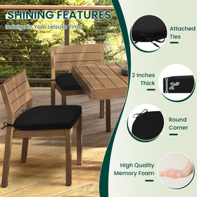 HARBOREST cushions with ties stay securely in place on outdoor furniture.