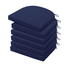 HARBOREST outdoor chair cushions 6-pack Navy for durable patio seating.