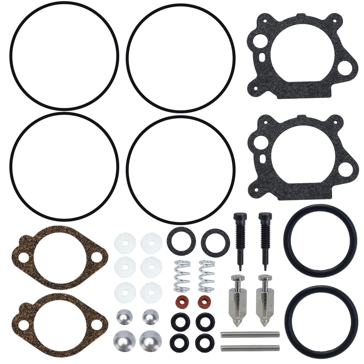 Harbot 498260 kit components diagram showing rebuilt carb parts for reliable operation