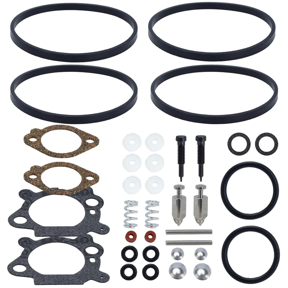 Harbot 498260 carburetor overhaul kit front view for Bri-gg-s engines, ready for precise rebuilds