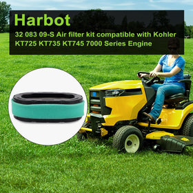 Harbot packaging shows two air filters and two pre-filters for easy replacements.