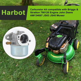Harbot 790120 carburetor side view shows compact bolt-on fit for JS40 JS60