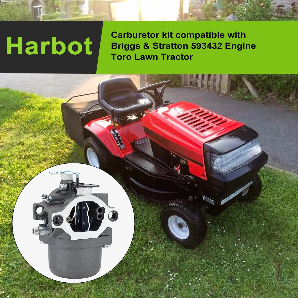 Harbot air filter 698413 with pre-filter protects intake and extends service life