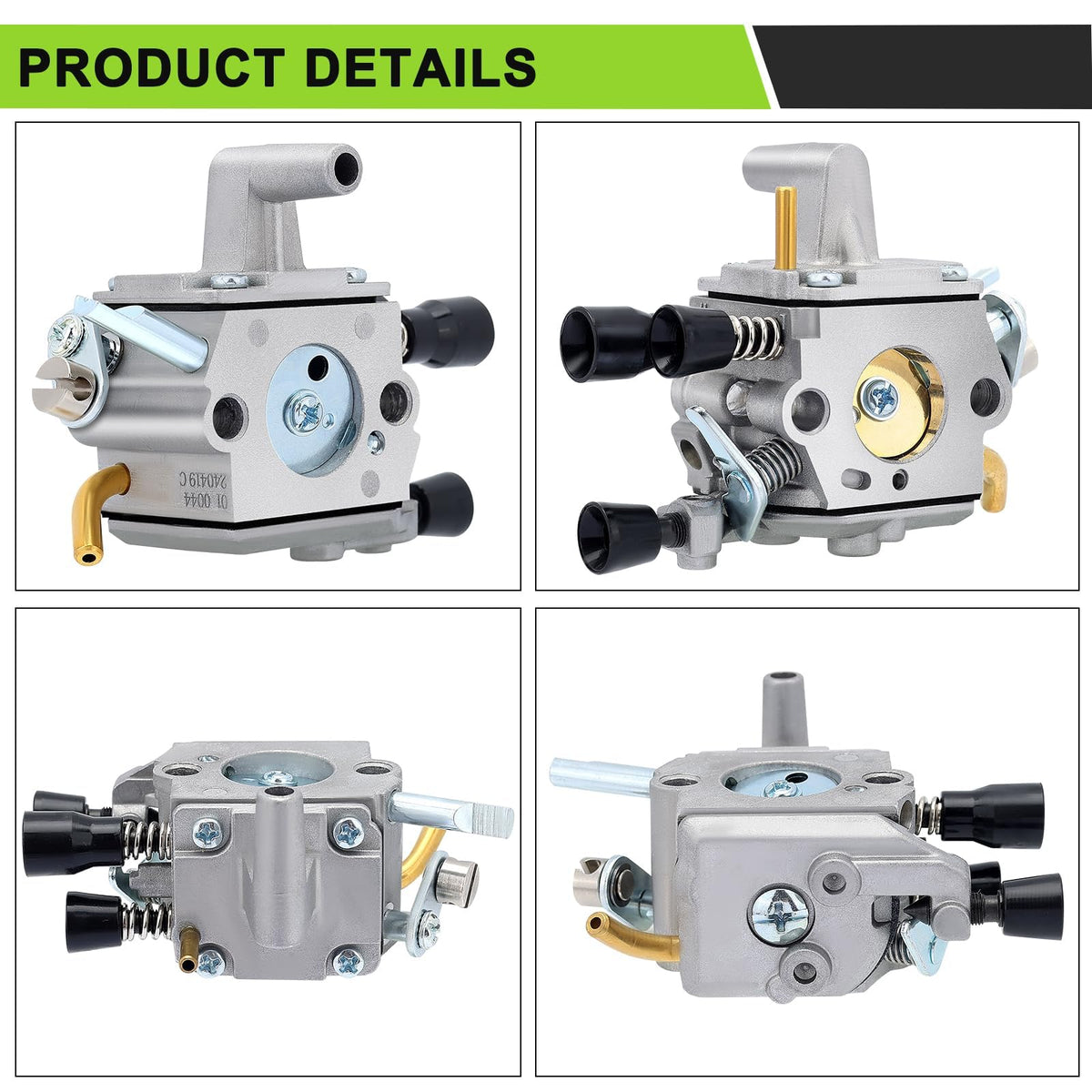 Harbot brand label on carburetor emphasizes authentic replacement part