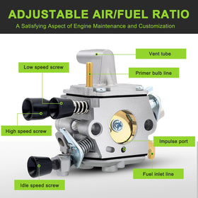 Harbot carburetor exterior close-up showcases durable casting and precise fittings