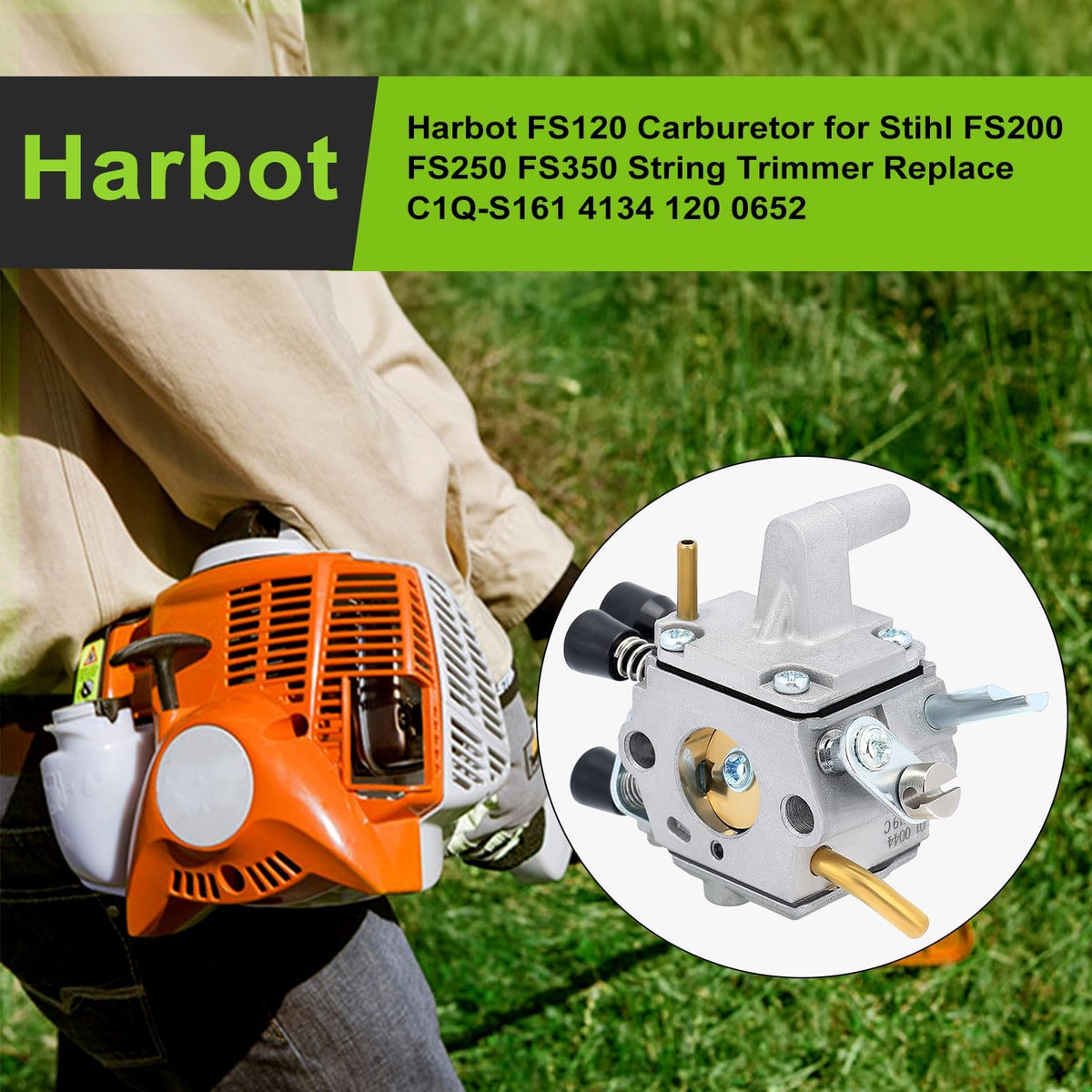 Harbot carburetor packaging content laid out aids quick compatibility checks