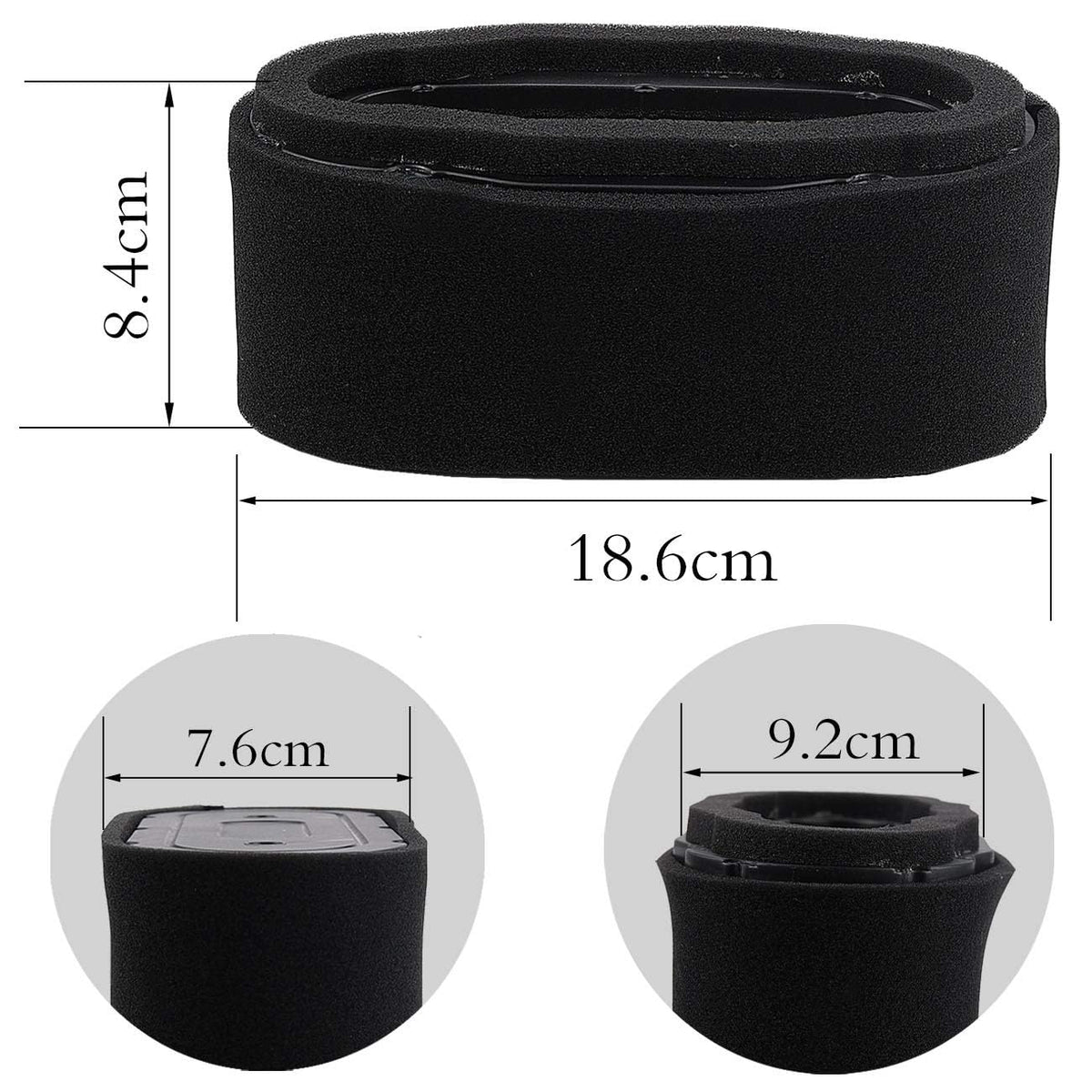 Harbot Kawasaki air-filter dimensions for FH641V compatibility and seal