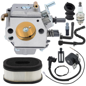 Harbot MS440 carburetor kit side view, ready for quick installation.