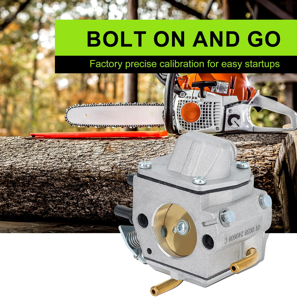 Harbot spark plug image suggesting easy installation and consistent ignition.