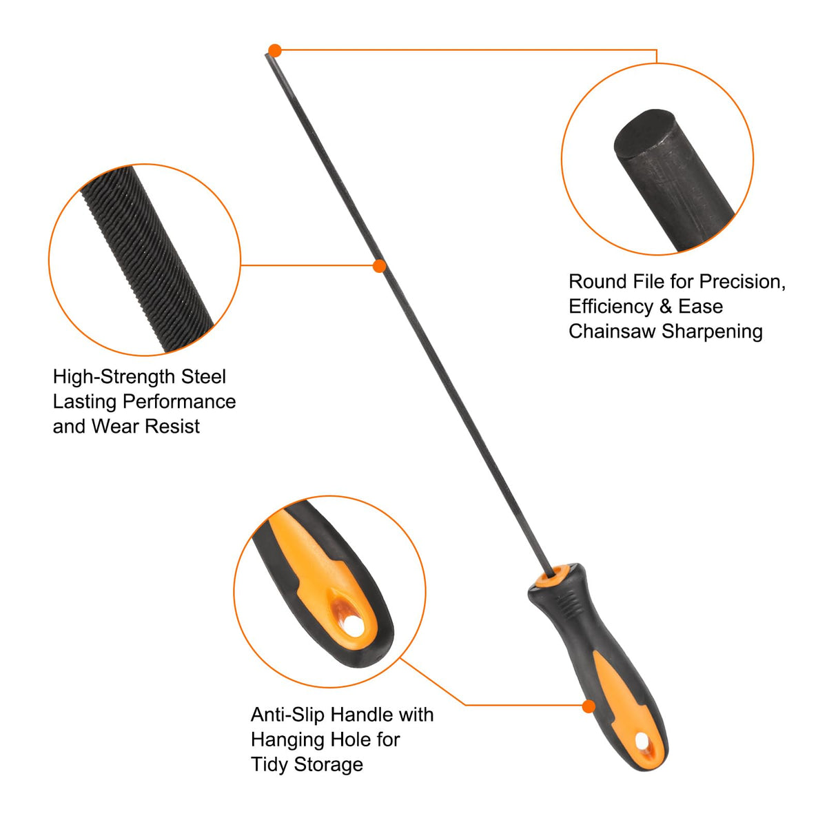 HARFINGTON 280mm total length offers extended reach for better control.