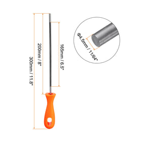 HARFINGTON file with anti-slip plastic handle for comfortable, secure grip