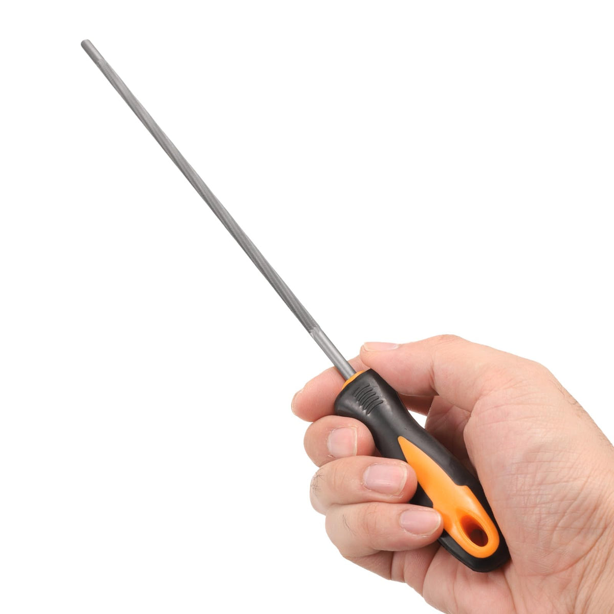 HARFINGTON hanging hole enables tidy storage after sharpening tasks.
